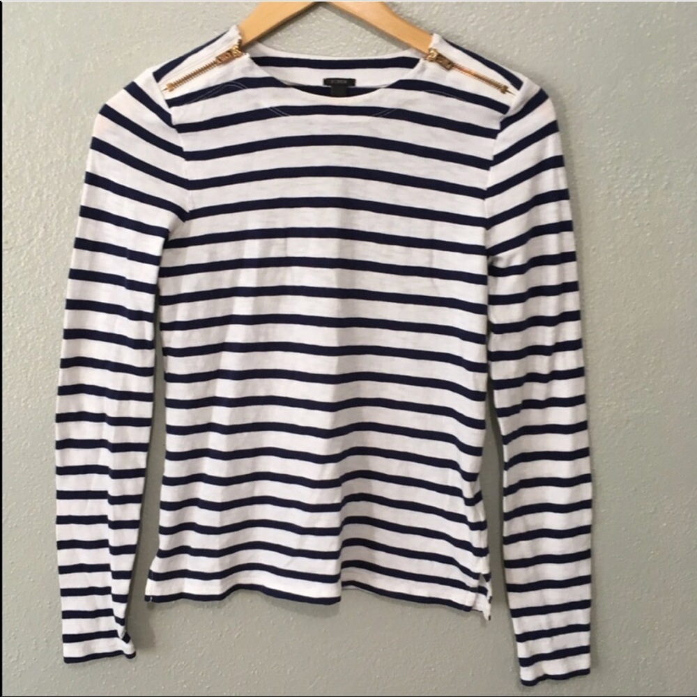 J.Crew Blue and White Shirt